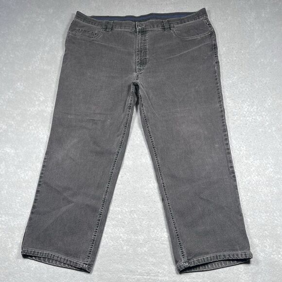 Hiltl Trousers Jeans Mens Size 44 Gray Ultimate Stretch Denim Straight Relaxed - Picture 1 of 14